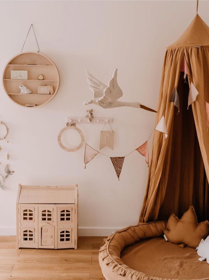 Decoración de pared infantil de lino cigüeña | SEVIRA KIDS Beige - Kiabi