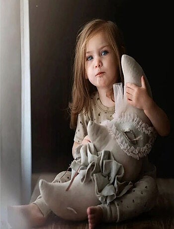 Decoración de pared infantil de lino luna | SEVIRA KIDS