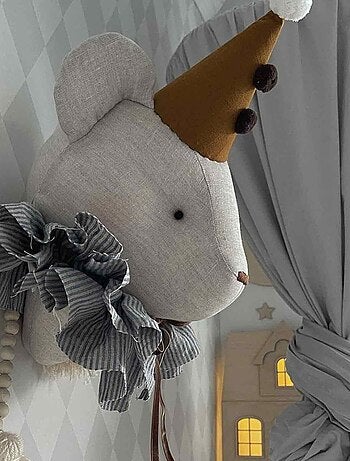 Decoración de pared infantil de lino oso - SEVIRA KIDS