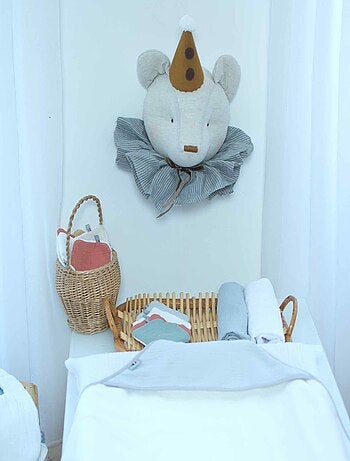 Decoración de pared infantil de lino oso | SEVIRA KIDS