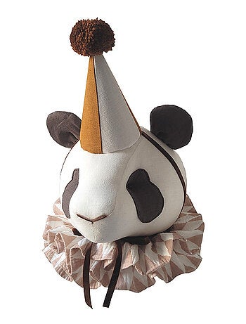 Decoración de pared infantil de lino panda | SEVIRA KIDS