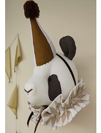 Decoración de pared infantil de lino panda | SEVIRA KIDS
