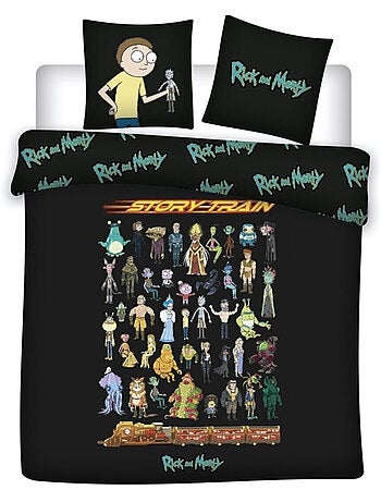Decoración Dormitorio - juego de sabanas doble algodón Rick y Morty - funda nórdica 240x220