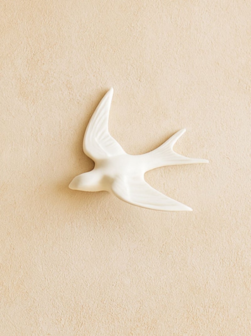 Decoración mural con golondrinas de resina Blanco - Kiabi