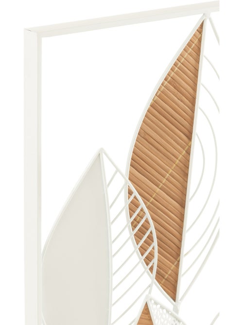 Decoración mural con hojas de metal y madera - AFIBEL - Kiabi
