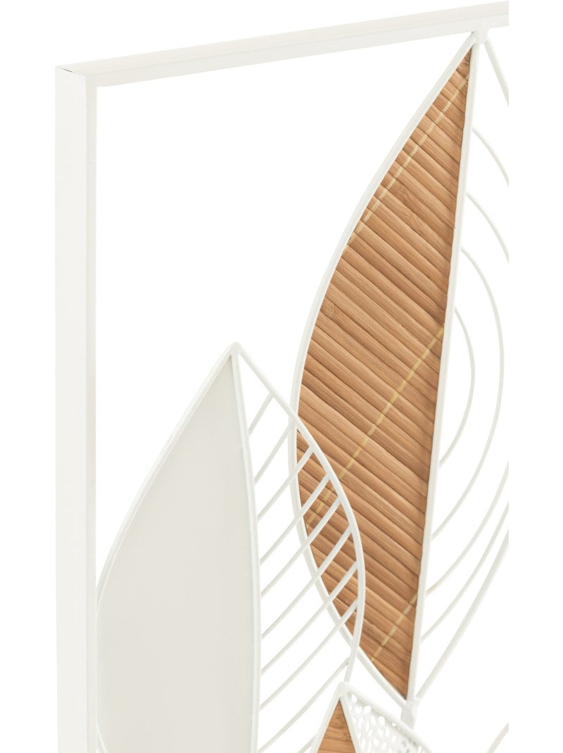 Decoración mural con hojas de metal y madera - AFIBEL Blanco - Kiabi