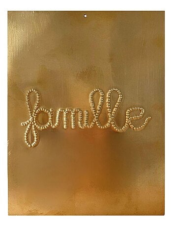 Decoración mural de latón martillado FAMILY