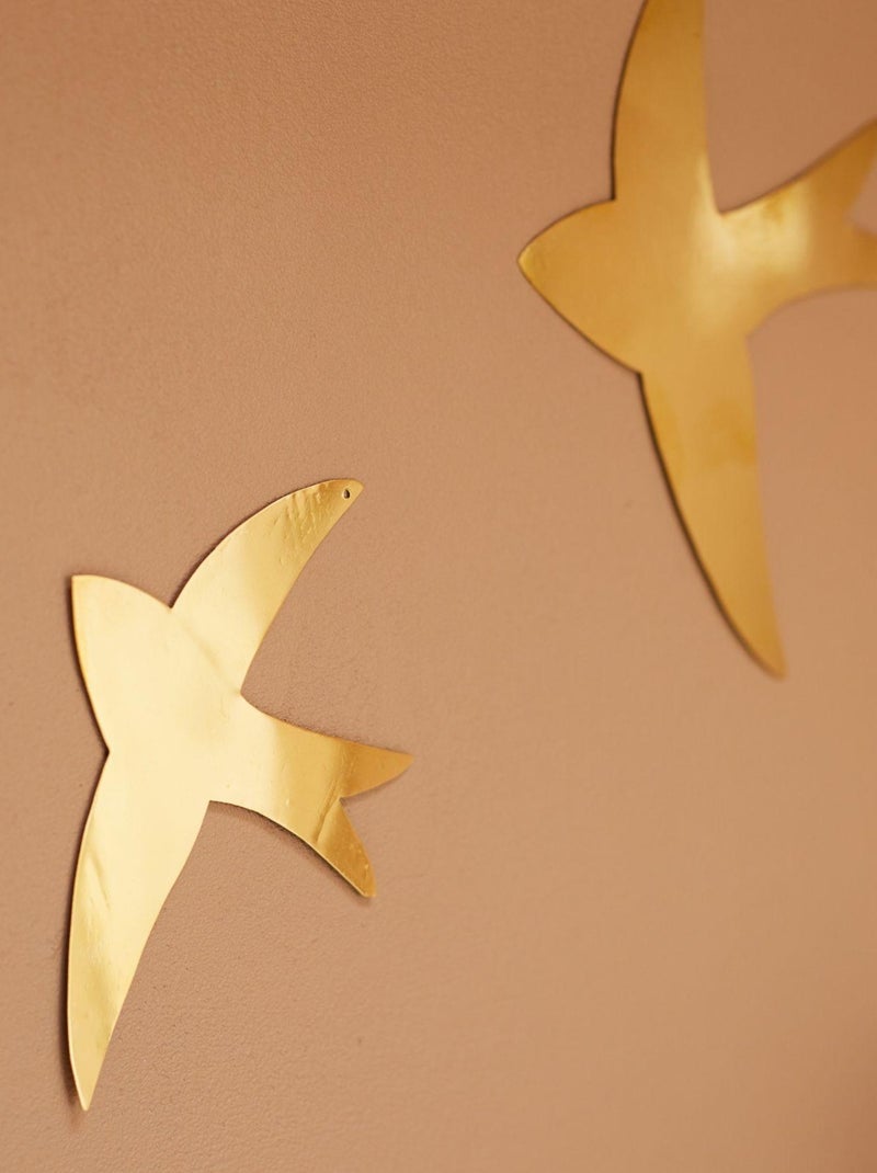 Decoración mural en forma de golondrina de latón Dorado/Oro - Kiabi
