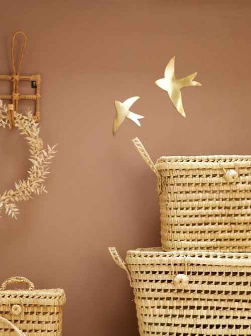 Decoración mural en forma de golondrina de latón - Kiabi