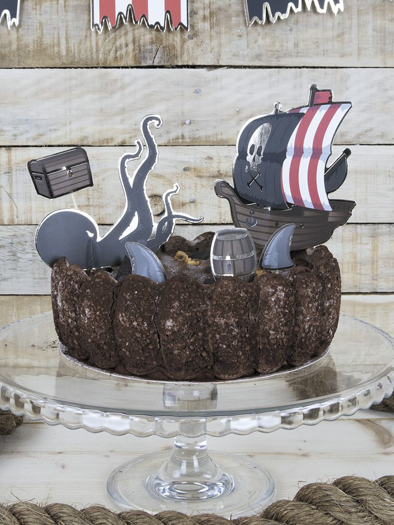 Decoración para tarta de 'piratas'. negro - Kiabi