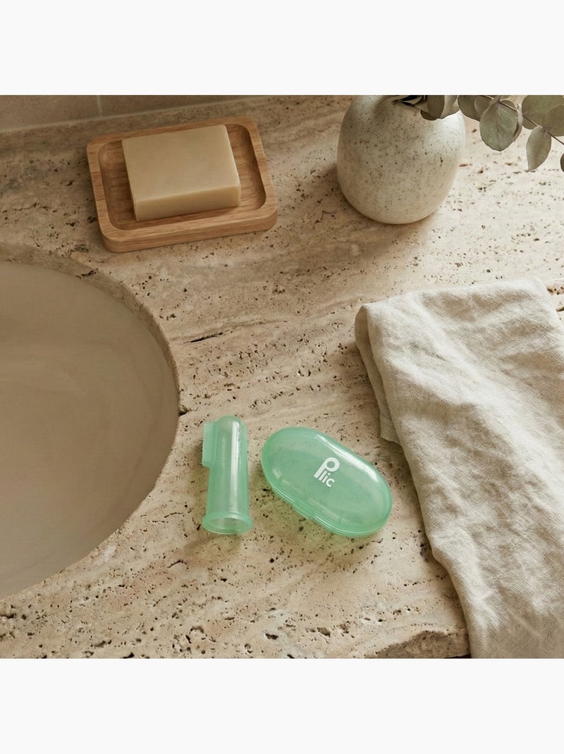 Dedal cepillo dental silicona bebé lote 2 Verde - Kiabi