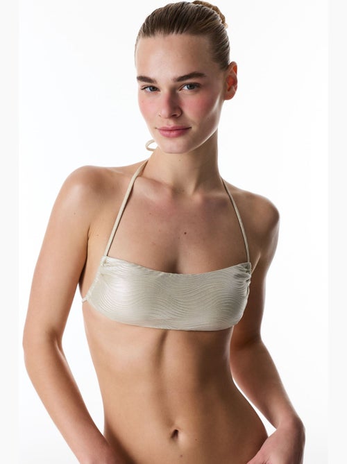 Deja top de bikini bandeau brillante penti - Kiabi Deja top de bikini bandeau brillante penti - Kiabi