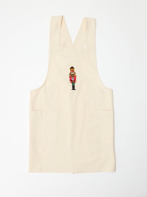 Delantal adulto estampado Navidad en algodón 94x69 cm - Kiabi