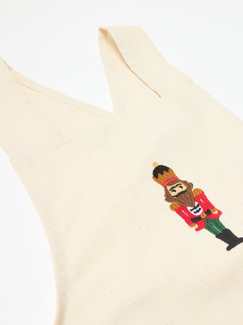 Delantal adulto estampado Navidad en algodón 94x69 cm - Kiabi