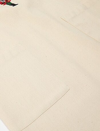 Delantal adulto estampado navideño en algodón 94x69 cm