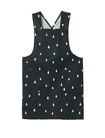 Delantal adulto estampado navideño en algodón 94x69 cm