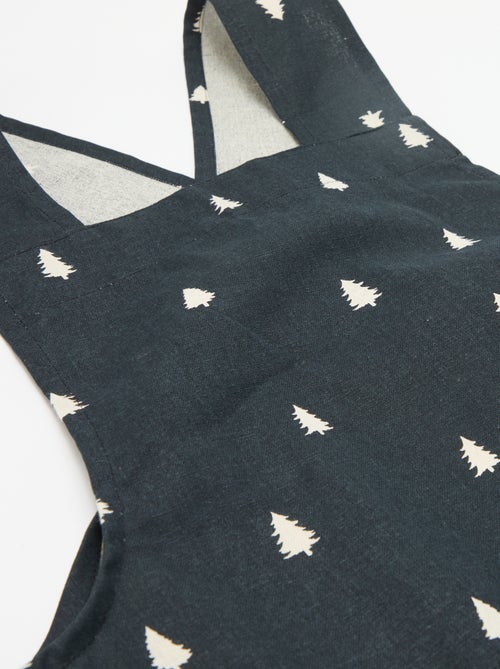 Delantal adulto estampado navideño en algodón 94x69 cm - Kiabi