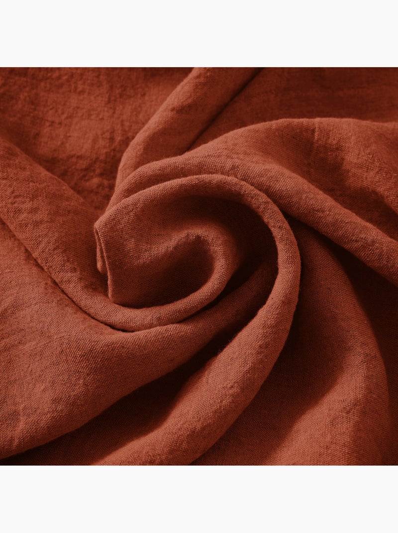 Delantal ajustable – lino lavado francés 160 g/m² – soline Naranja - Kiabi