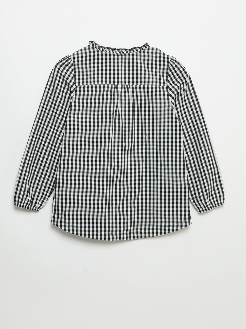 Delantal con broches Negro - Kiabi