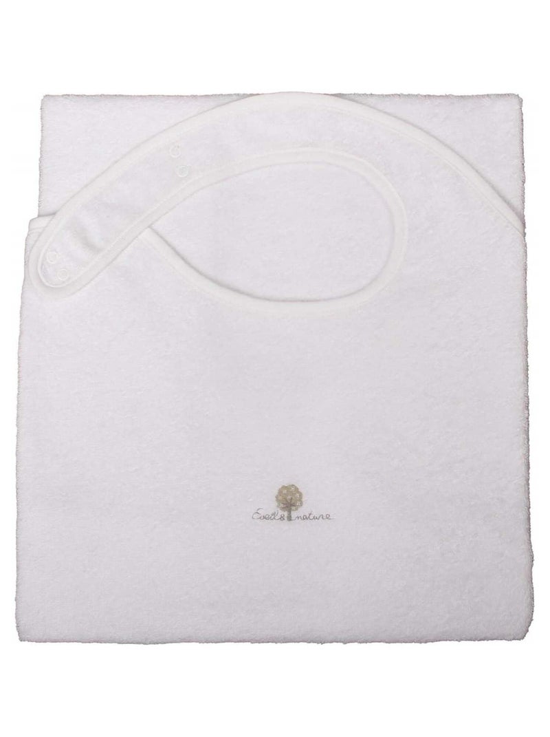 Delantal de baño de rizo de algodón orgánico Blanco - Kiabi