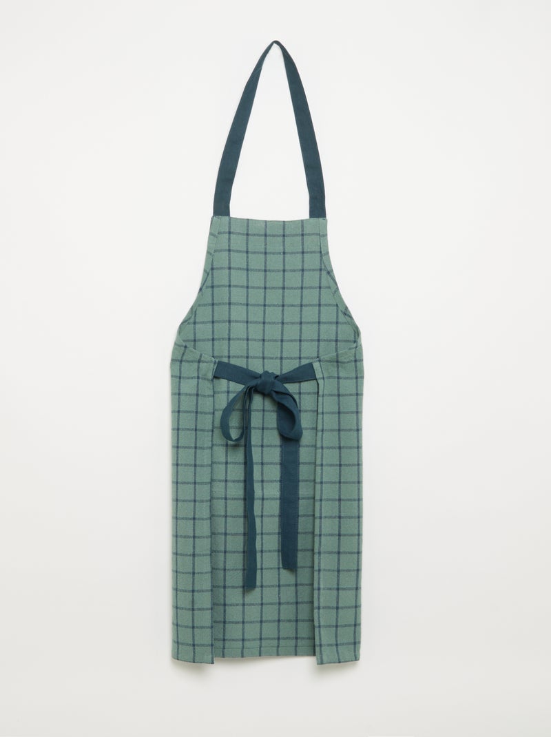 Delantal de cocina a cuadros - KIABI Home Azul - Kiabi