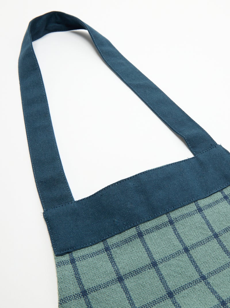 Delantal de cocina a cuadros - KIABI Home Azul - Kiabi