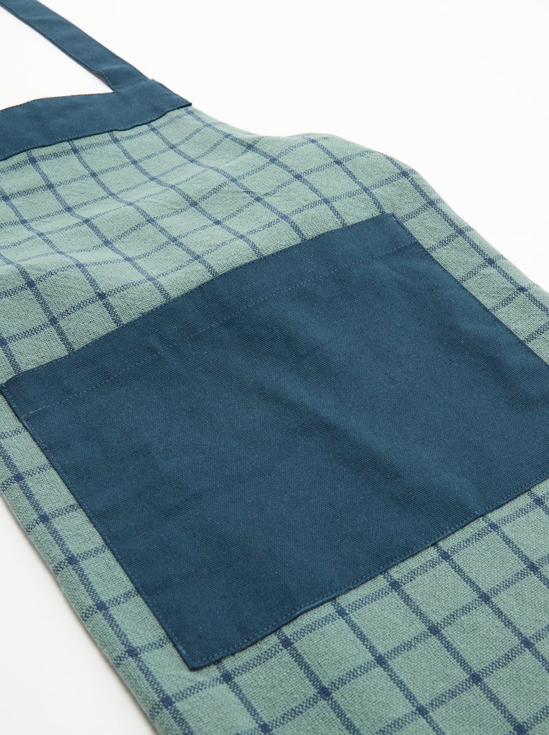 Delantal de cocina a cuadros - KIABI Home Azul - Kiabi