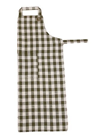 Delantal de cocina con estampado vichy