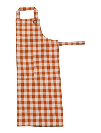 Delantal de cocina con estampado vichy
