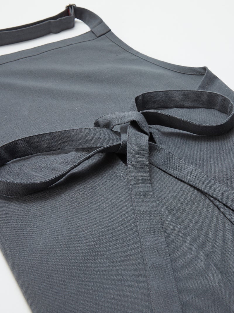 Delantal de cocina de algodón GRIS - Kiabi