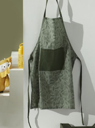 Delantal de cocina estampado 'hojas'