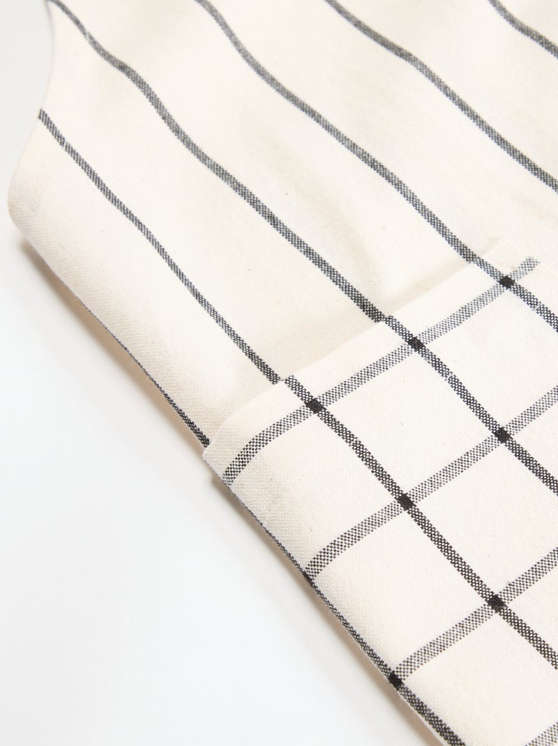 Delantal de cocina estampado Negro - Kiabi
