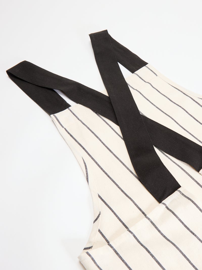 Delantal de cocina estampado Negro - Kiabi