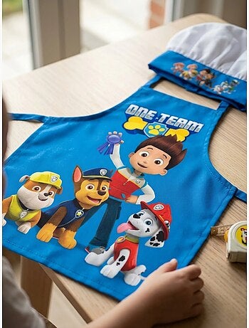 Delantal de cocina infantil con gorro a juego pat' patrouille
