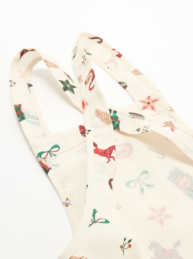 Delantal de cocina infantil 'Navidad' - KIABI Home Crudo - Kiabi