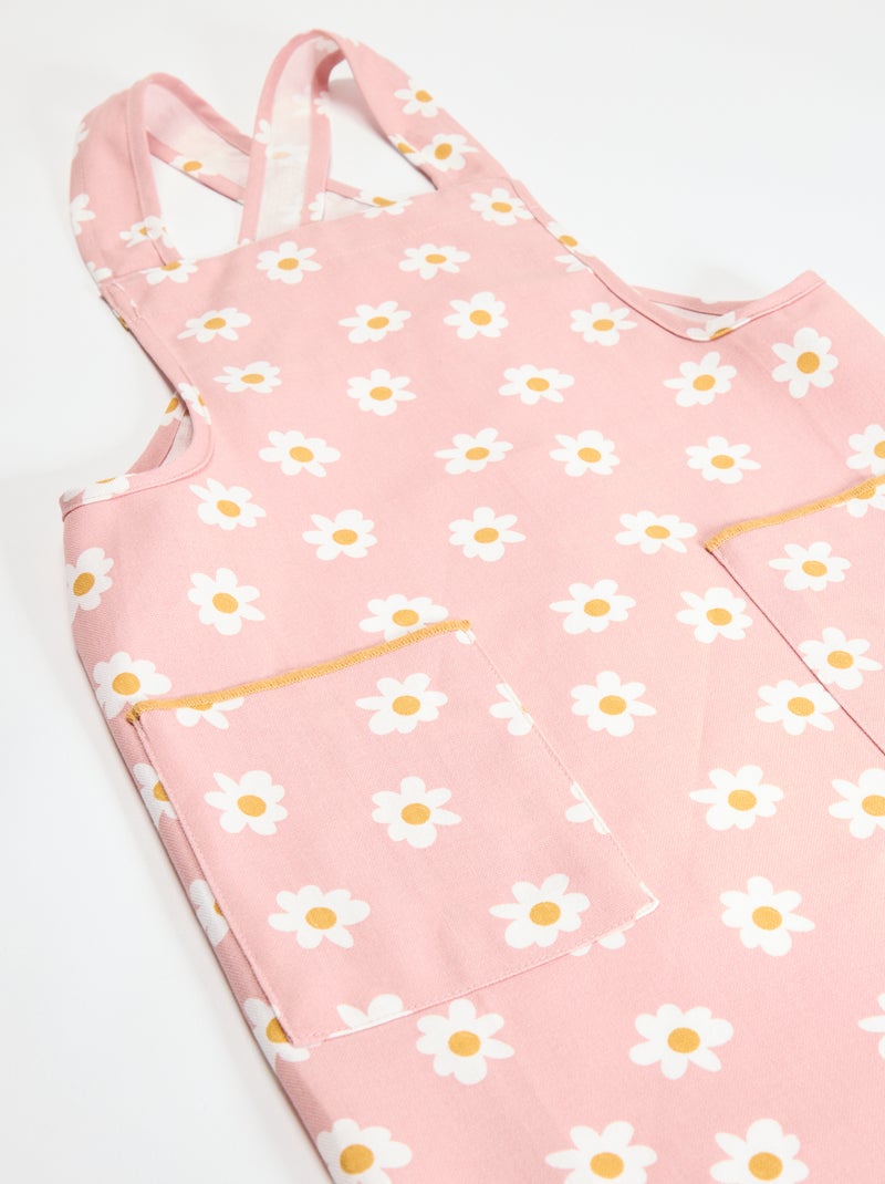 Delantal de cocina japonés estampado para niños Rosa - Kiabi