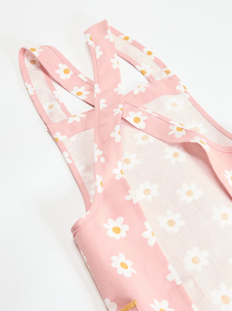 Delantal de cocina japonés estampado para niños Rosa - Kiabi