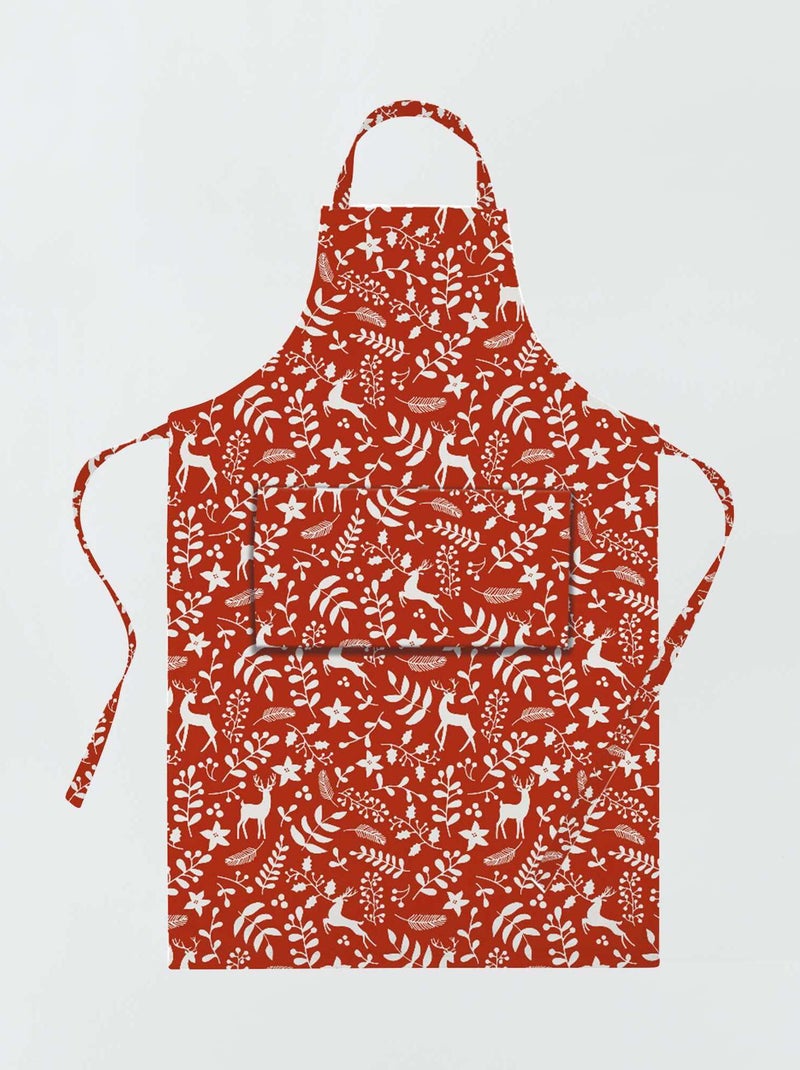 Delantal de Navidad ROJO - Kiabi