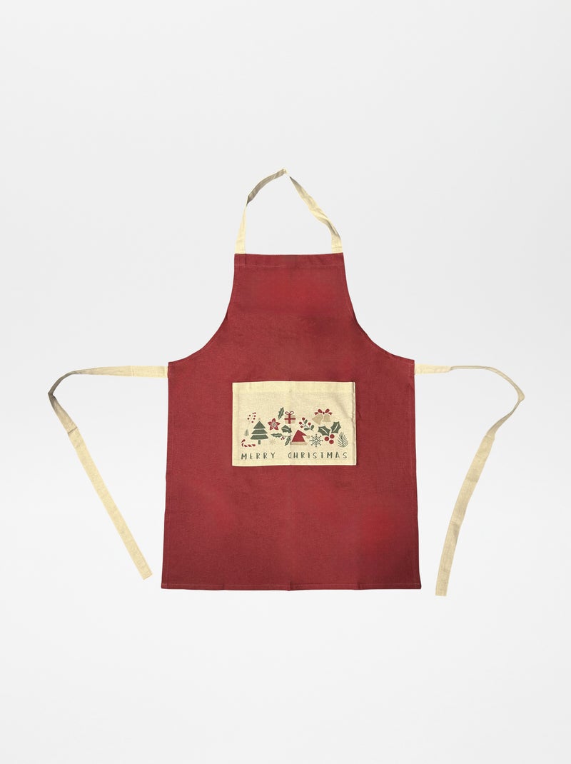 Delantal de Navidad ROJO - Kiabi