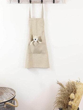Delantal infantil ajustable de lino LINELLE