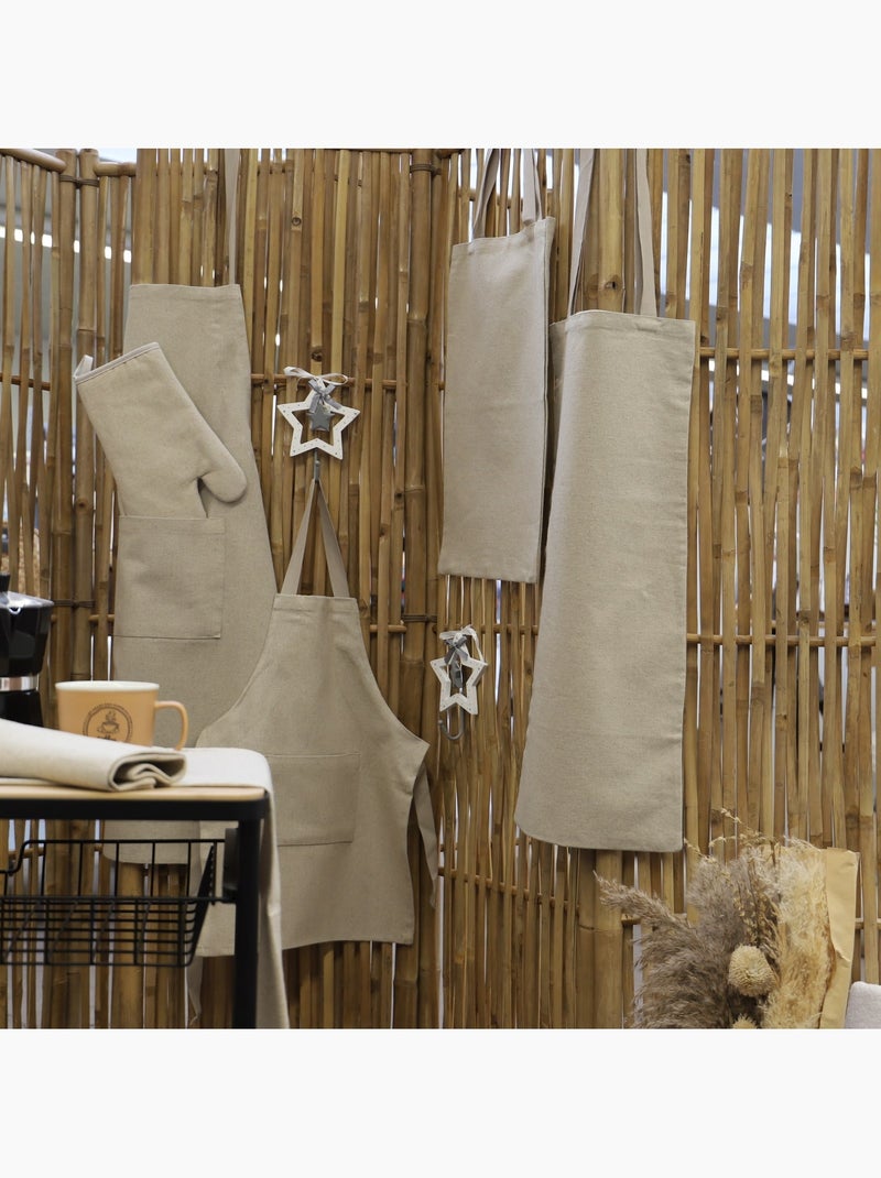 Delantal infantil ajustable de lino LINELLE Beige - Kiabi