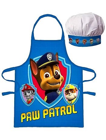 Delantal infantil con gorro de chef Patrulla Canina