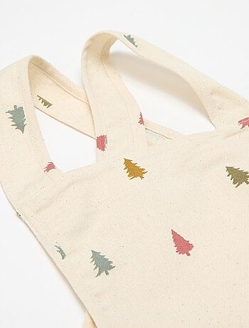 Delantal infantil estampado Navidad en algodón 55x49 cm