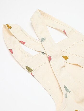 Delantal infantil estampado Navidad en algodón 55x49 cm