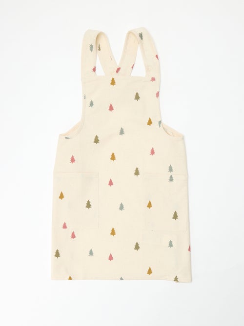 Delantal infantil estampado Navidad en algodón 55x49 cm - Kiabi