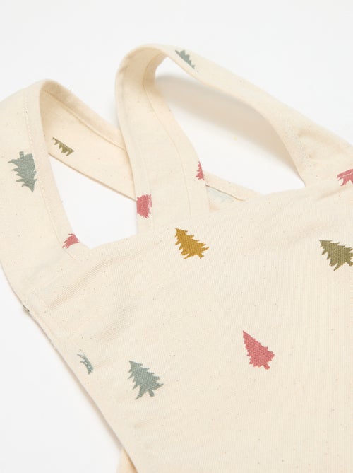 Delantal infantil estampado Navidad en algodón 55x49 cm - Kiabi