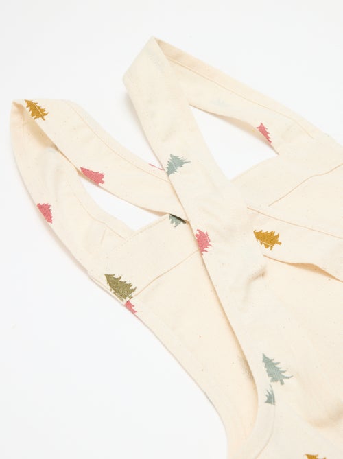 Delantal infantil estampado Navidad en algodón 55x49 cm - Kiabi