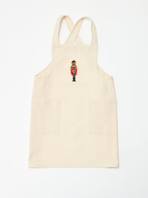Delantal infantil estampado navideño de algodón 55x49 cm - Kiabi