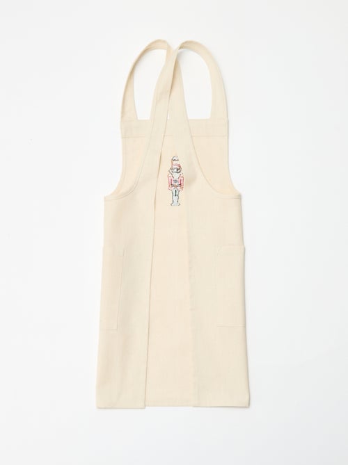 Delantal infantil estampado navideño de algodón 55x49 cm - Kiabi