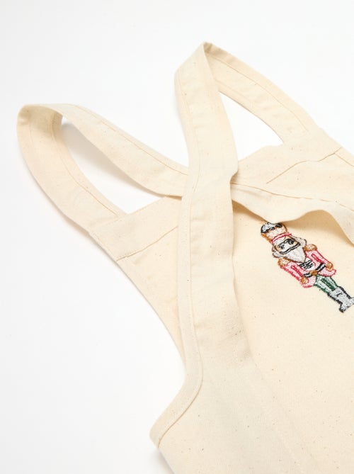 Delantal infantil estampado navideño de algodón 55x49 cm - Kiabi